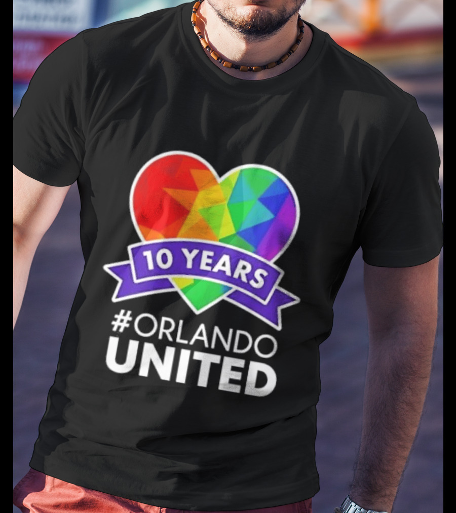 Noah Kahan 10 Years Orlando United Pride Rainbow Heart T-Shirt