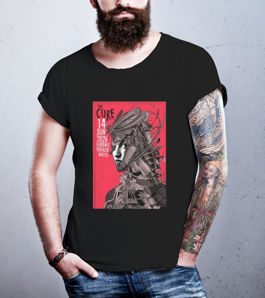 The Cure Florence Firenze Rocks June 14 2026 Festival T-Shirt