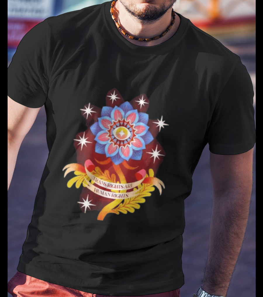 Trans Rights Are Human Rights Eye Floral Pride LGBT T-Shirt
