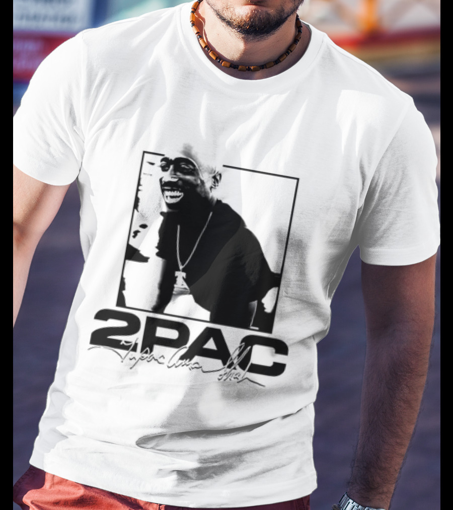 2pac Tupac Shakur Live And Die In LA Iconic Black And White T-Shirt