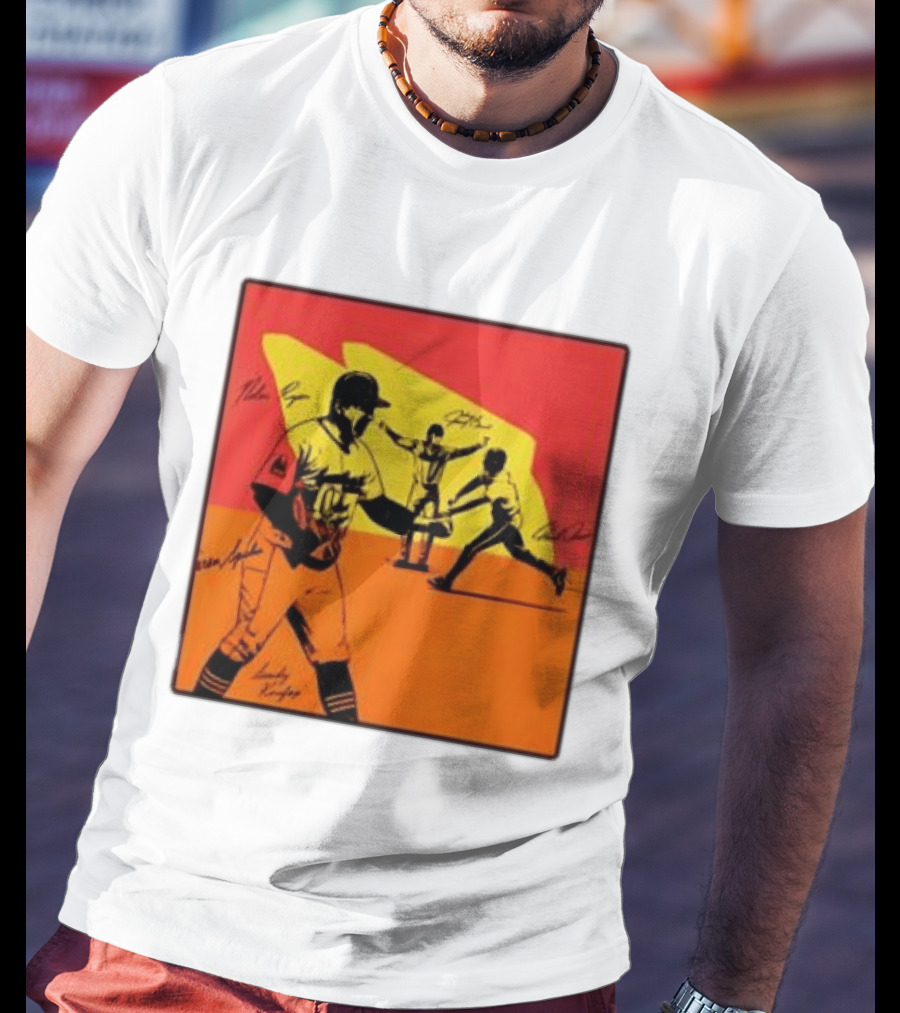 Cleveland Guardians Baseball Team Players Signatures Dynamic T-Shirt