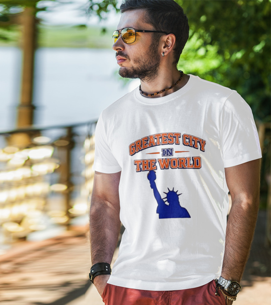 Greatest City In The World New York Knicks Statue Of Liberty T-Shirt