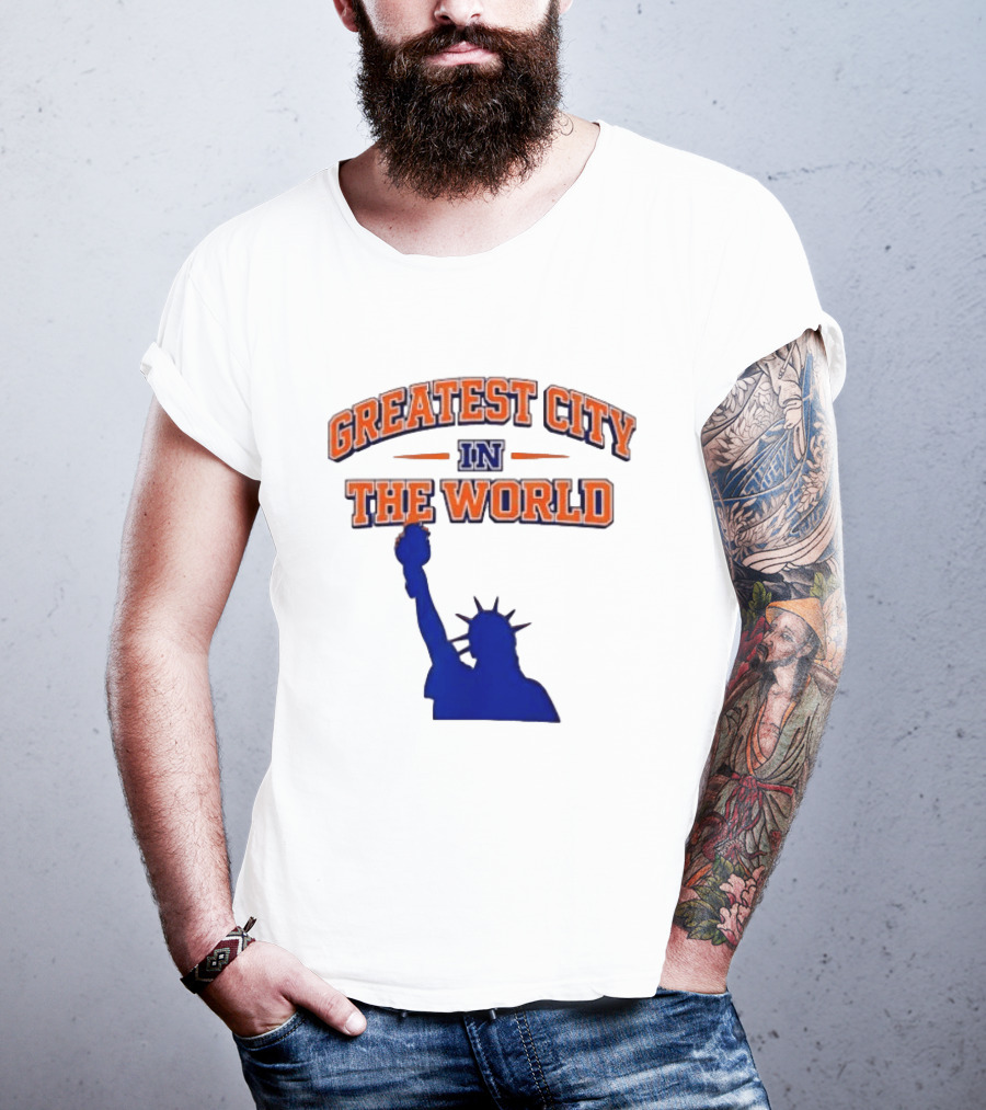 Greatest City In The World New York Knicks Statue Of Liberty T-Shirt