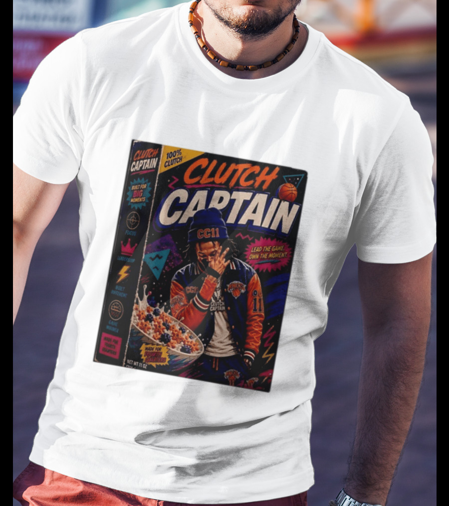 Jalen Brunson New York Knicks Clutch Captain Lead The Game Own The Moment 100% Clutch T-Shirt