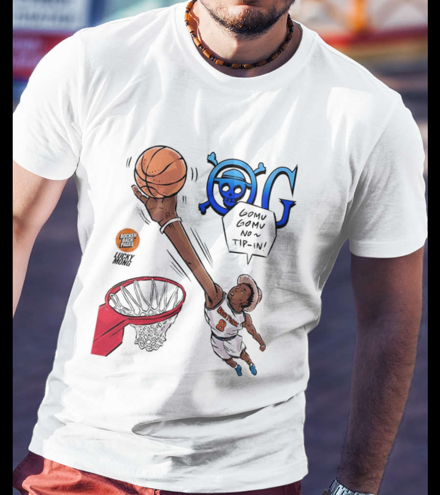 Kemba Walker New York Knicks Gomu Gomu No Tip In Basketball Manga T-Shirt