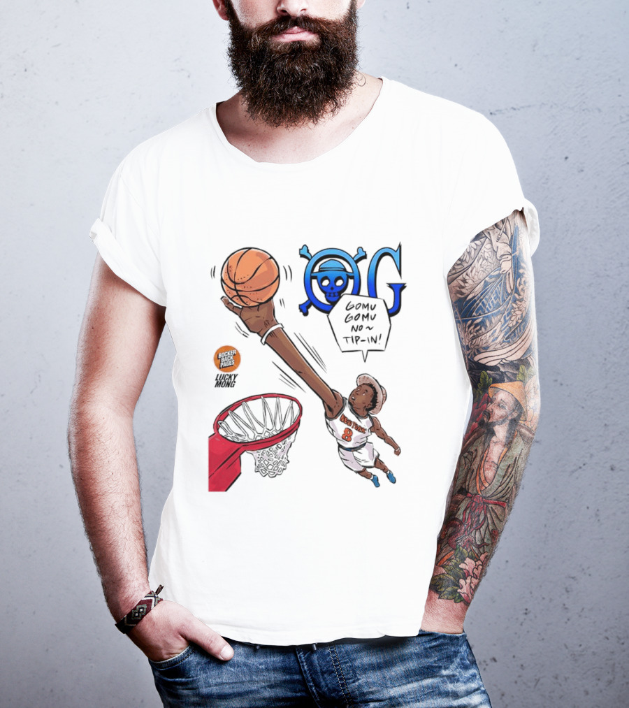Kemba Walker New York Knicks Gomu Gomu No Tip In Basketball Manga T-Shirt