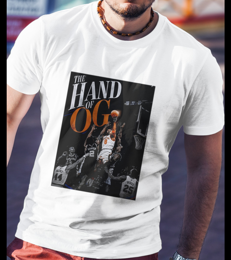 The Hand Of OG Anunoby New York Knicks NBA Basketball Player 2026 T-Shirt