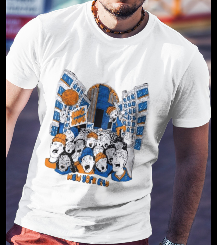 New York Knicks Bing Bong NYC New York City Basketball Fans Celebration T-Shirt