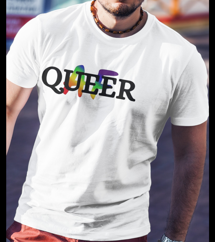 Queer AF Rainbow Pride Celebration Visibility LGBTQ+ T-Shirt
