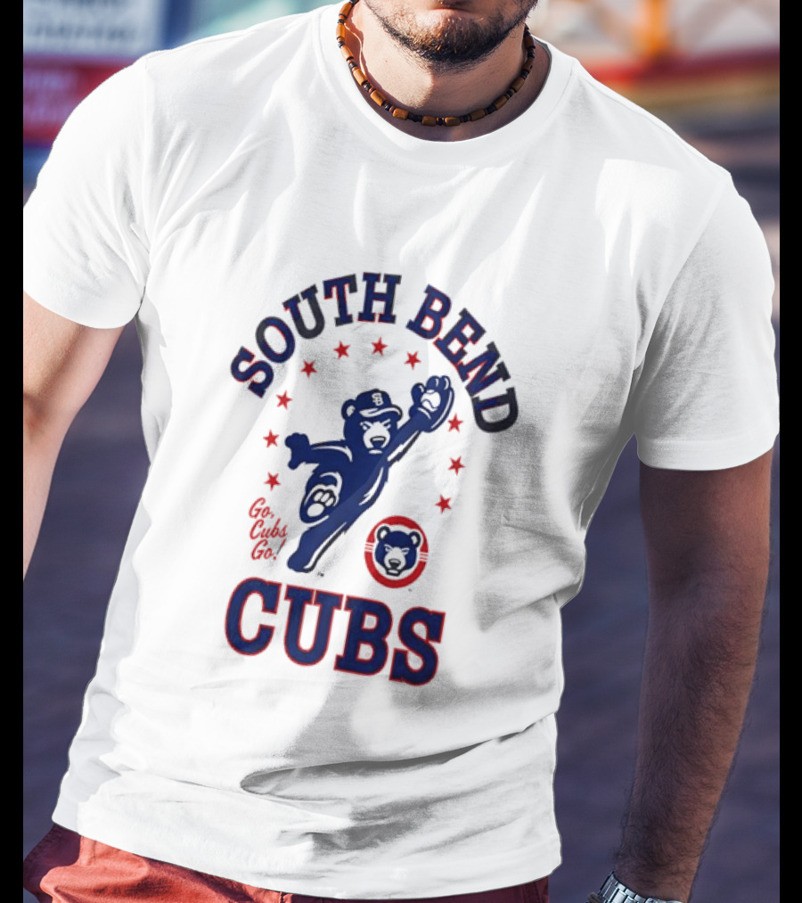 South Bend Cubs Mascot With Stars And Bear T-Shirt