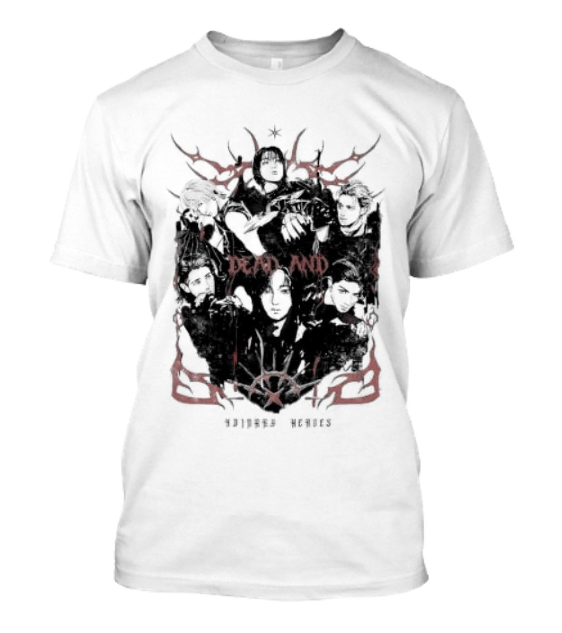 Xdinary Heroes Dead And Ordinary Heroes Dark Red Symbolic T-Shirt