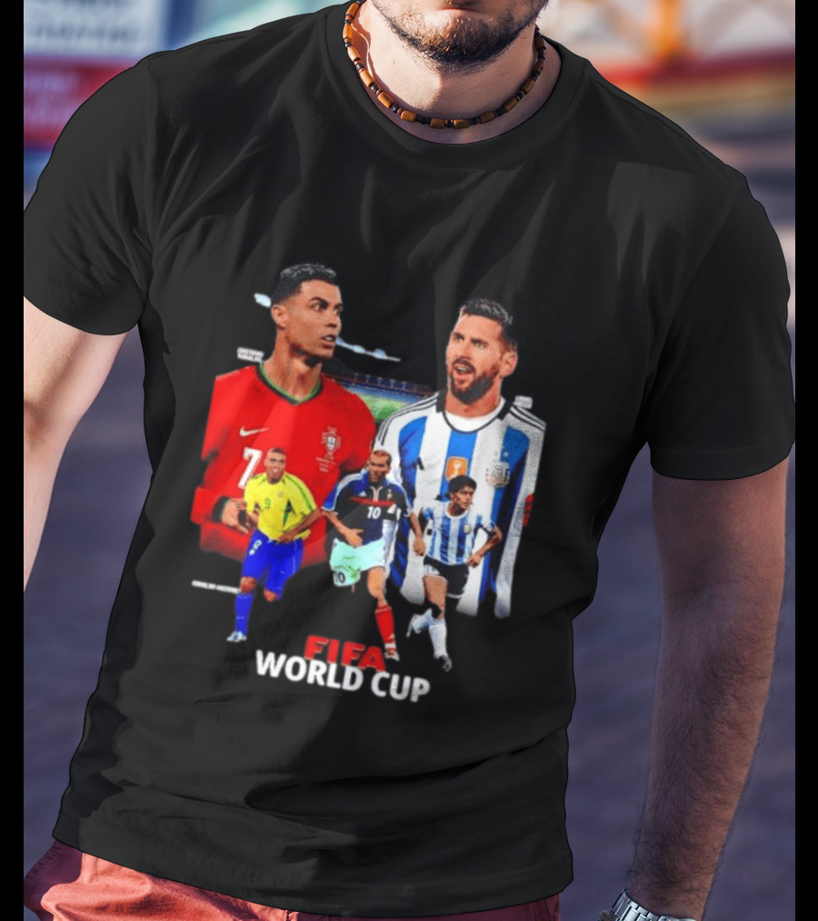 Cristiano Ronaldo Lionel Messi FIFA World Cup Ronaldo Nazario Zinedine Zidane Diego Maradona T-Shirt