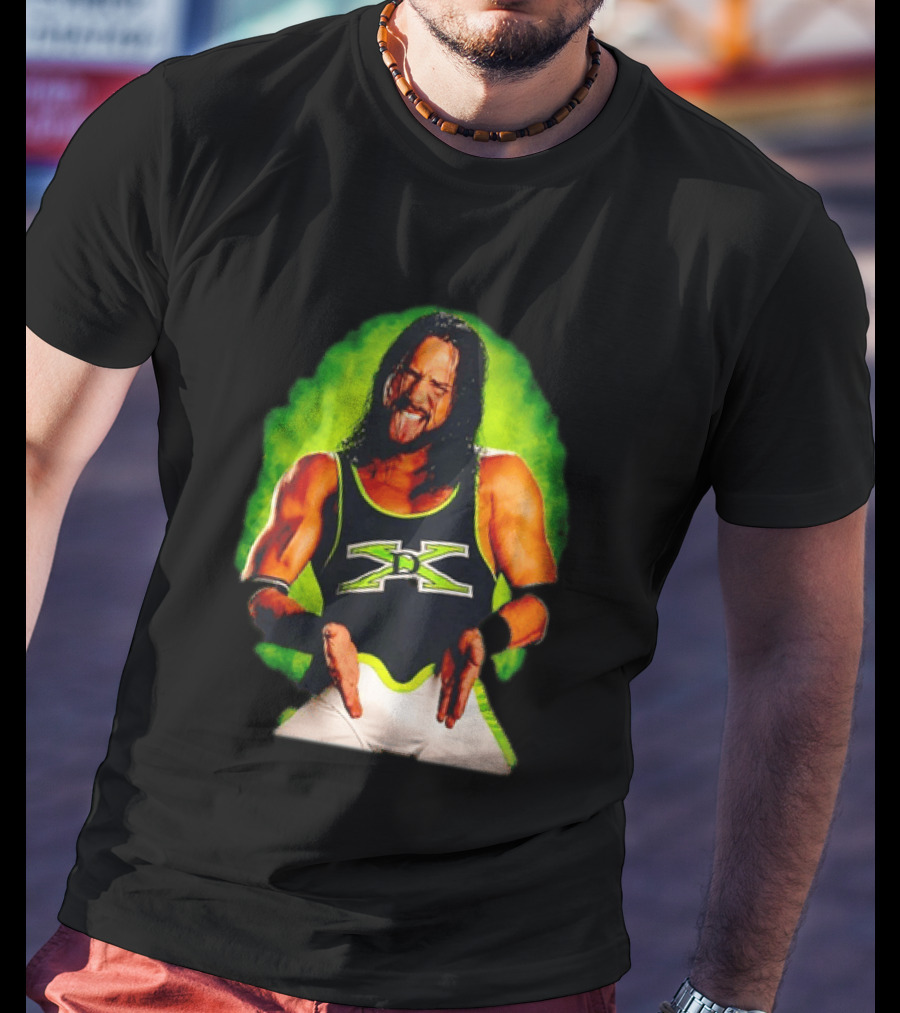 DX Seth Rollins Men's Wrestling Iconic Attitude Era Shawn X Pac D Generation X Green T-Shirt