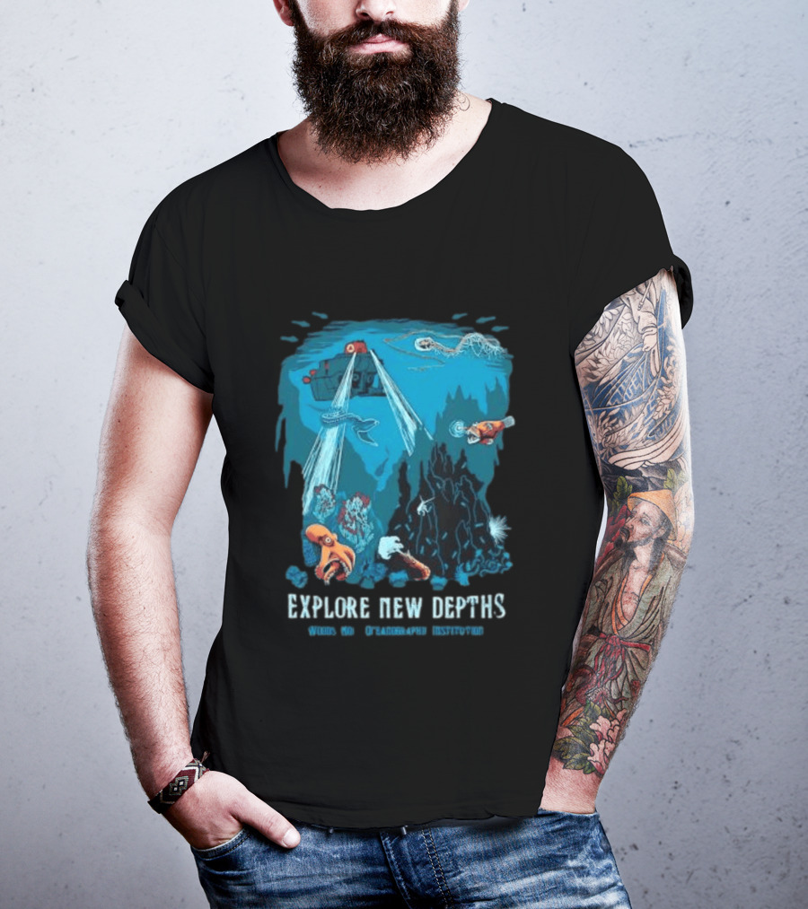 Explore New Depths Woods Hole Oceanographic Institution Submarine Adventure Ocean Exploration T-Shirt