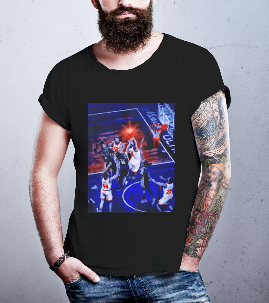 Jalen Brunson New York Knicks NBA Game Action Michelob Ultra Basketball Scene T-Shirt