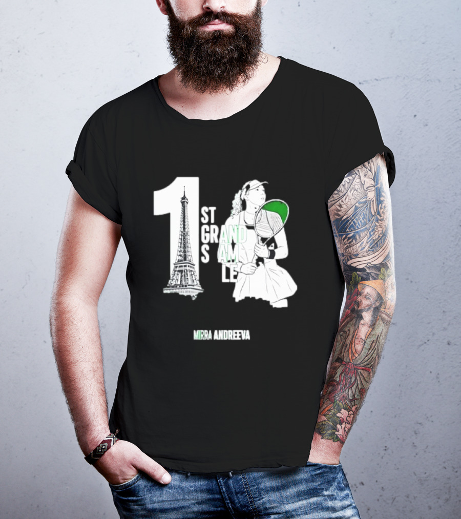 Paris Tennis Victory Mirra Andreeva 1st Grand Slam Title T-Shirt