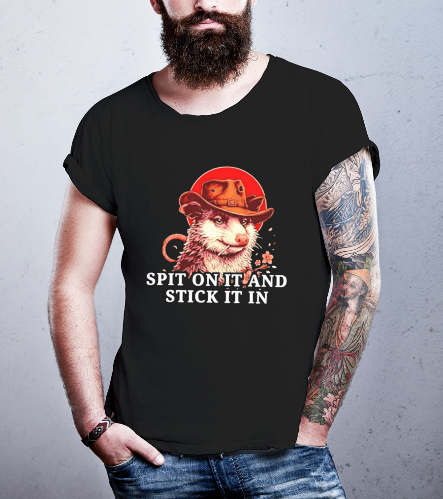 Spit On It And Stick It In Opossum Cowboy Red Hat T-Shirt