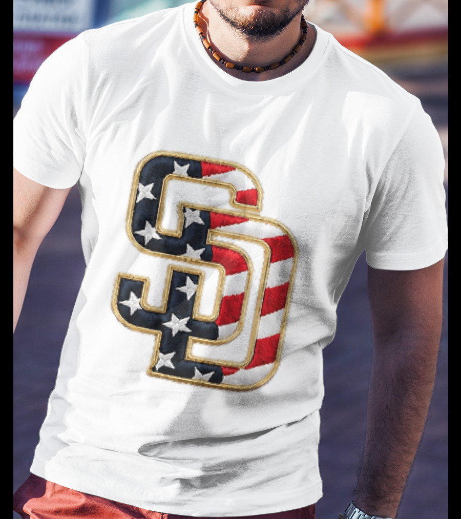 2026 Padres Fourth Of July Stars And Stripes SD T-Shirt
