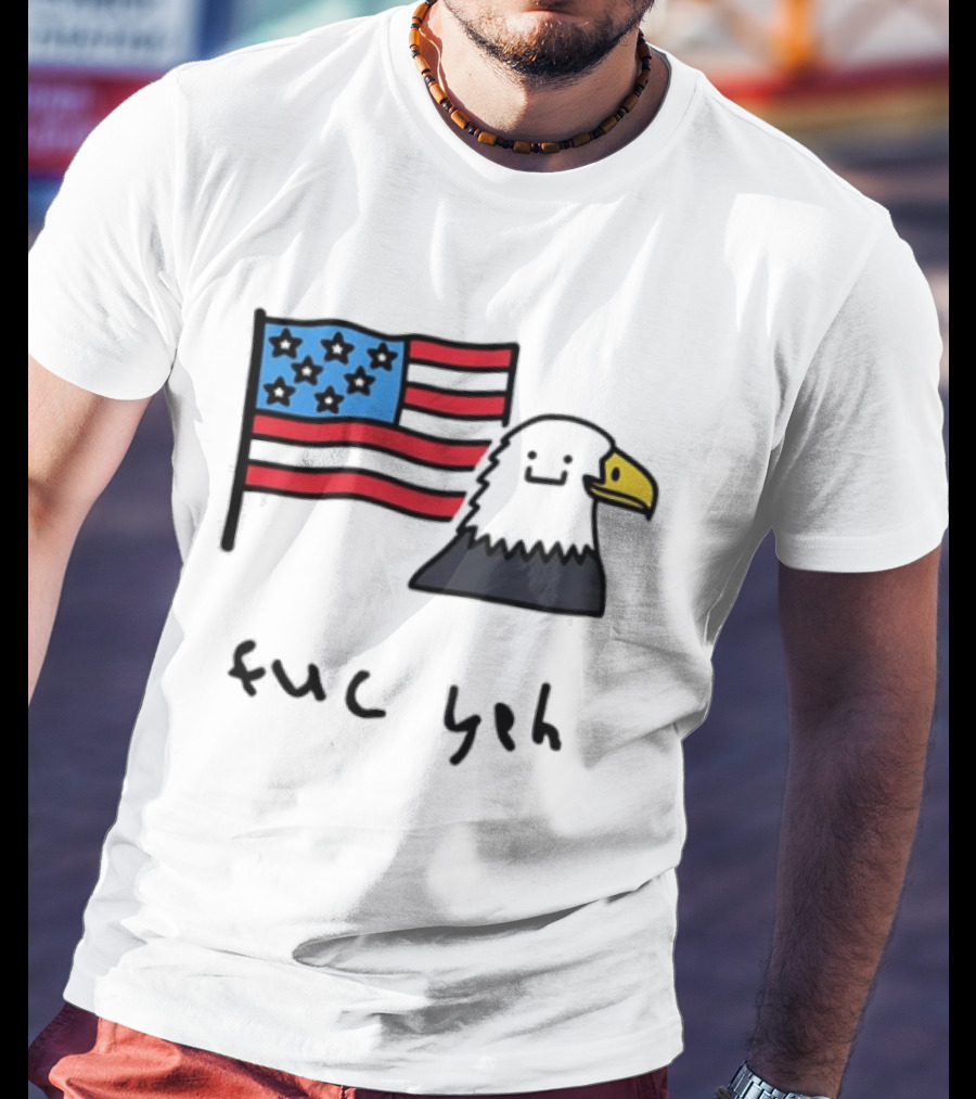 Bald Eagle United States Flag Patriotic Meme Fuc Yeh T-Shirt