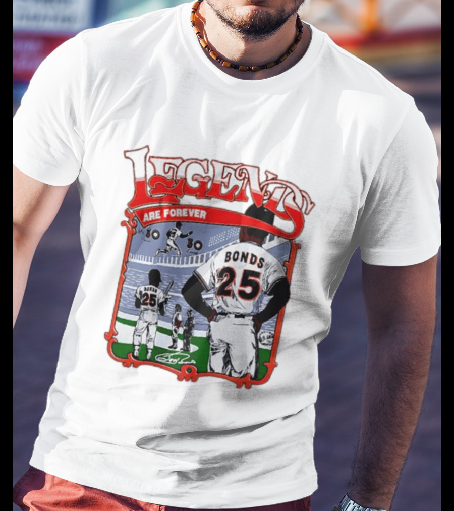 Barry Bonds Legends Are Forever San Francisco Giants 25 T-Shirt