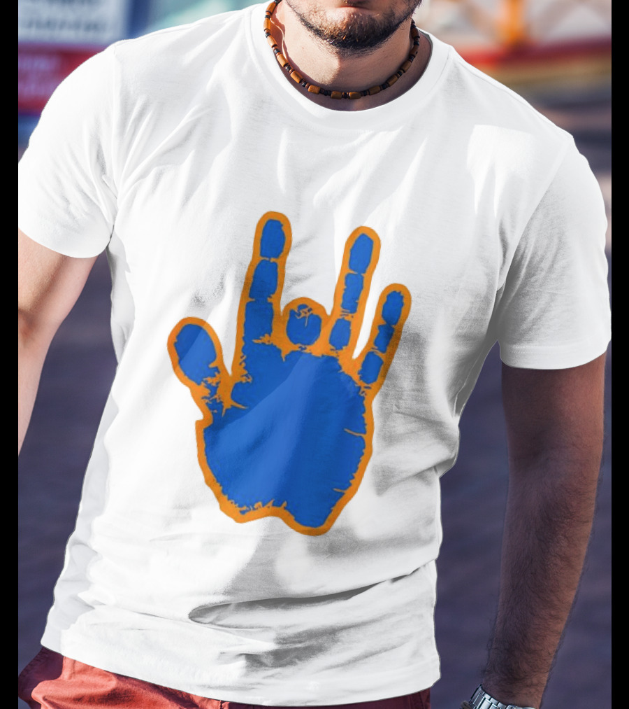 Florida Gators Blue And Orange Handprint Gesture T-Shirt