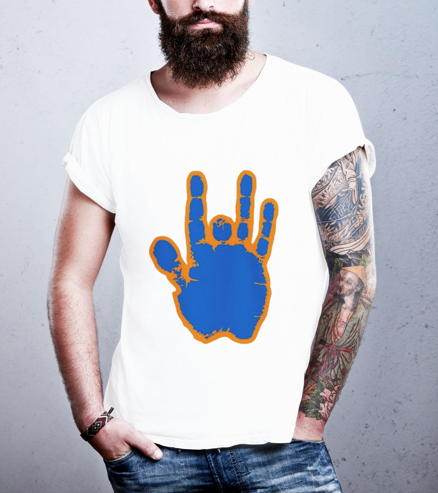 Florida Gators Blue And Orange Handprint Gesture T-Shirt