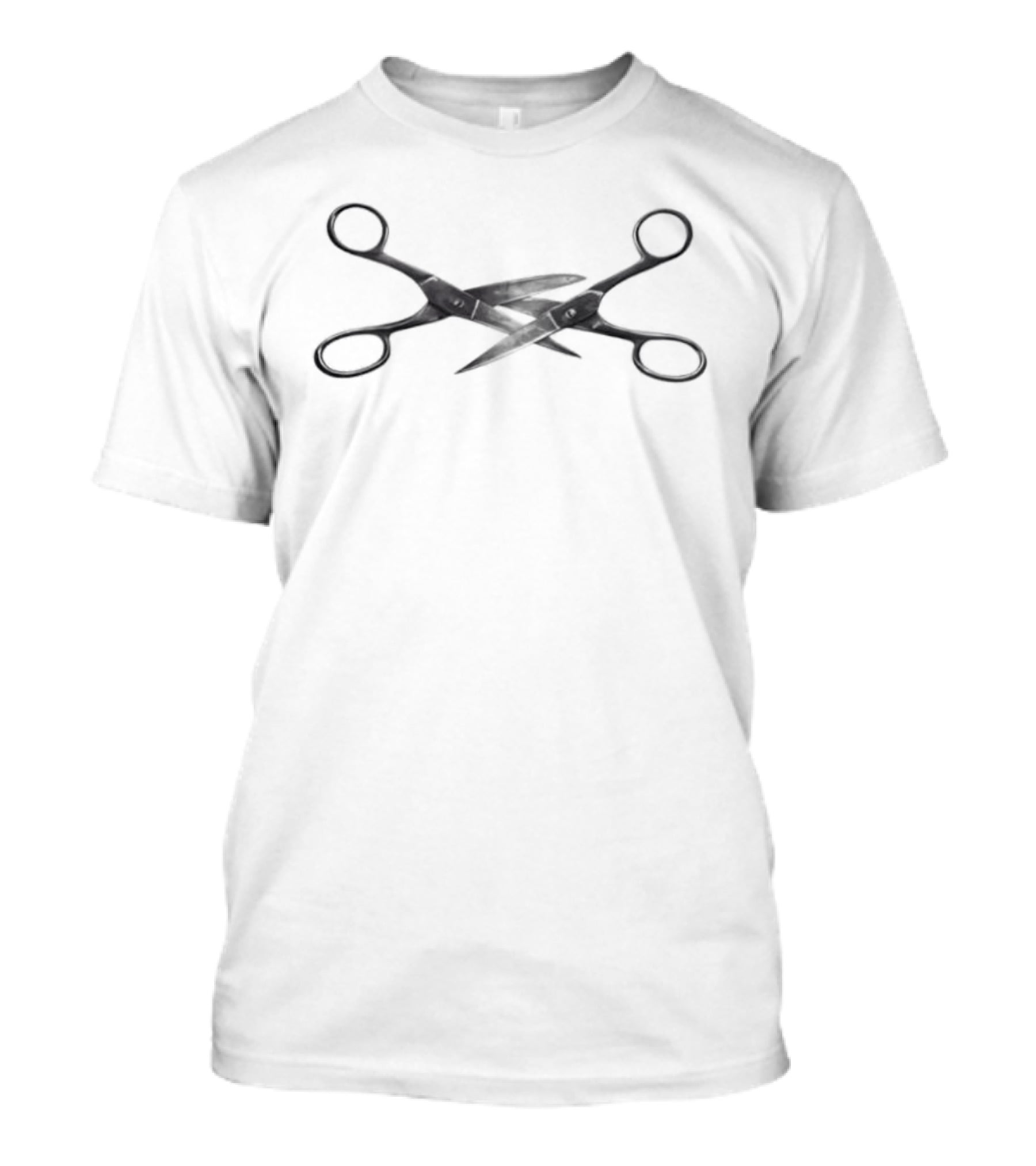 Crossed Scissors Sharp Blades Crafting Tool Meme T-Shirt