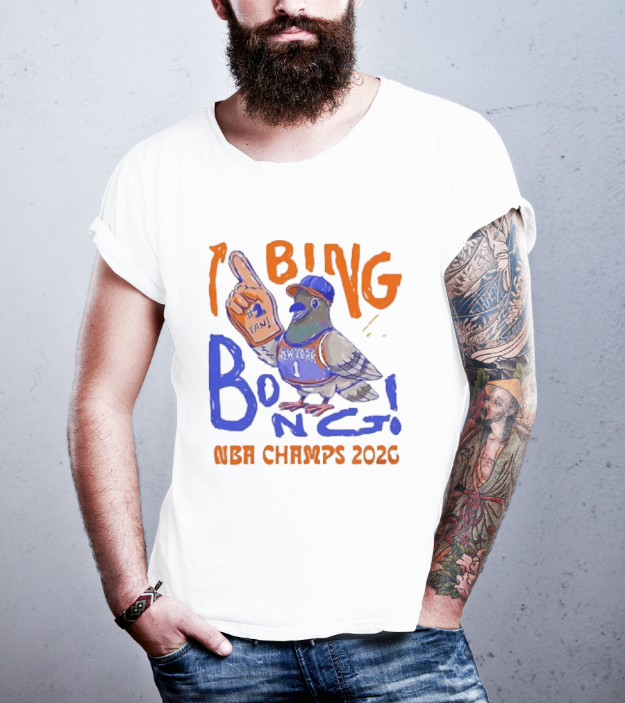 New York Pigeon BING BONG #1 Fan NBA Champs 2026 T-Shirt