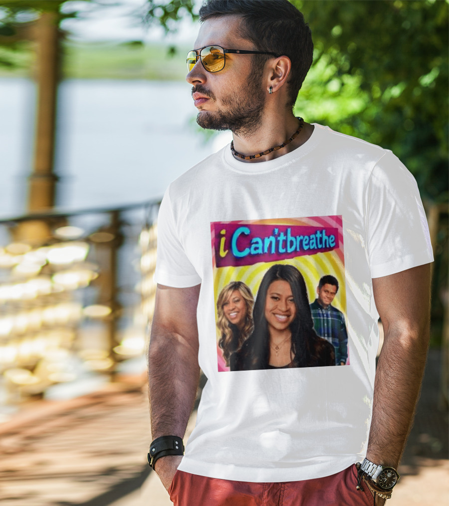 I Cantbreathe Meme Parody With Colorful Background And Smiling Characters T-Shirt
