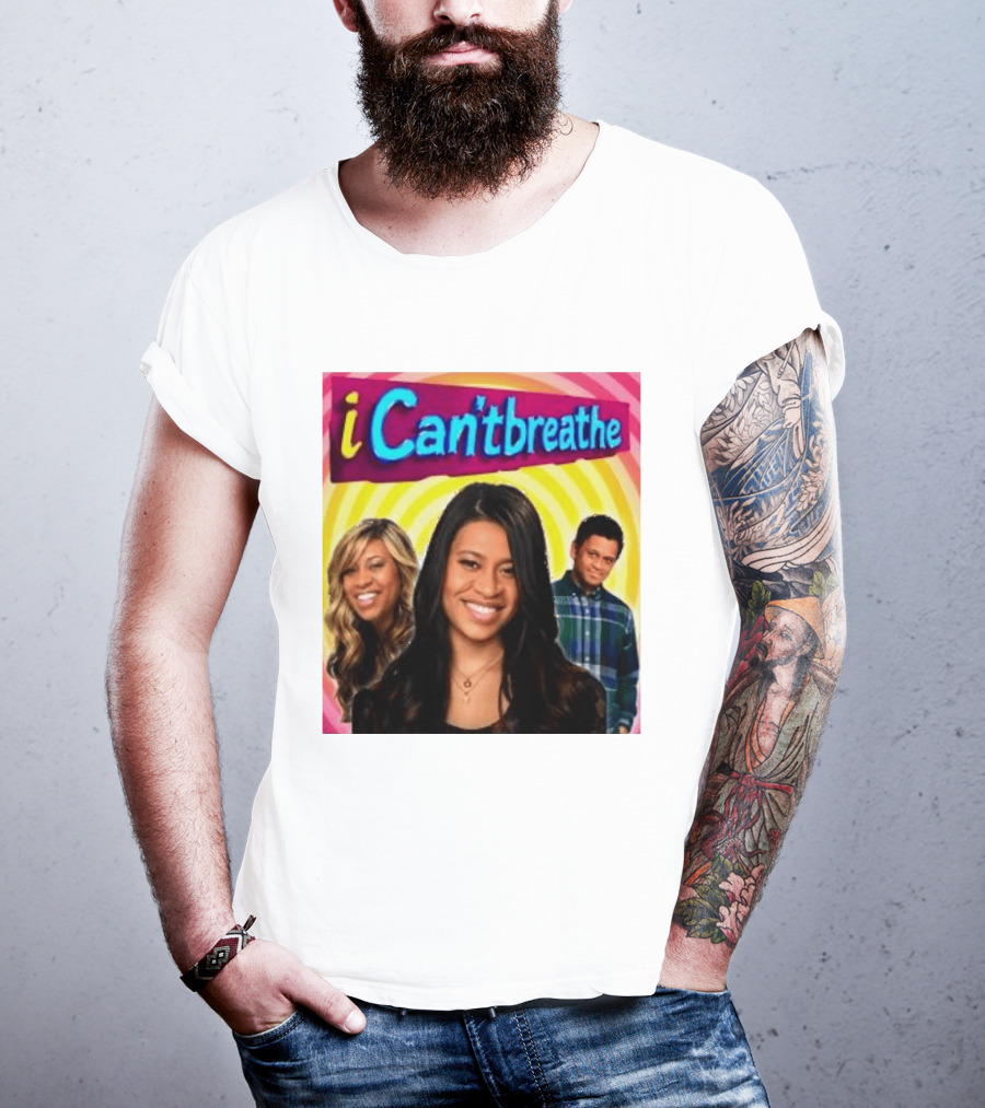 I Cantbreathe Meme Parody With Colorful Background And Smiling Characters T-Shirt