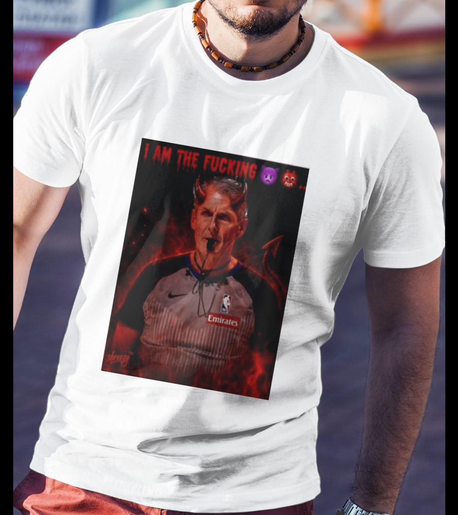 I Am The Fucking Emoji Devil Scott Foster NBA Referee Emirate T-Shirt