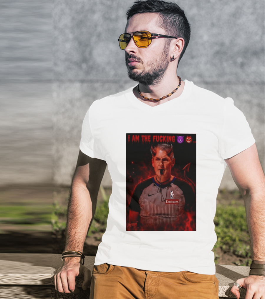I Am The Fucking Emoji Devil Scott Foster NBA Referee Emirate T-Shirt