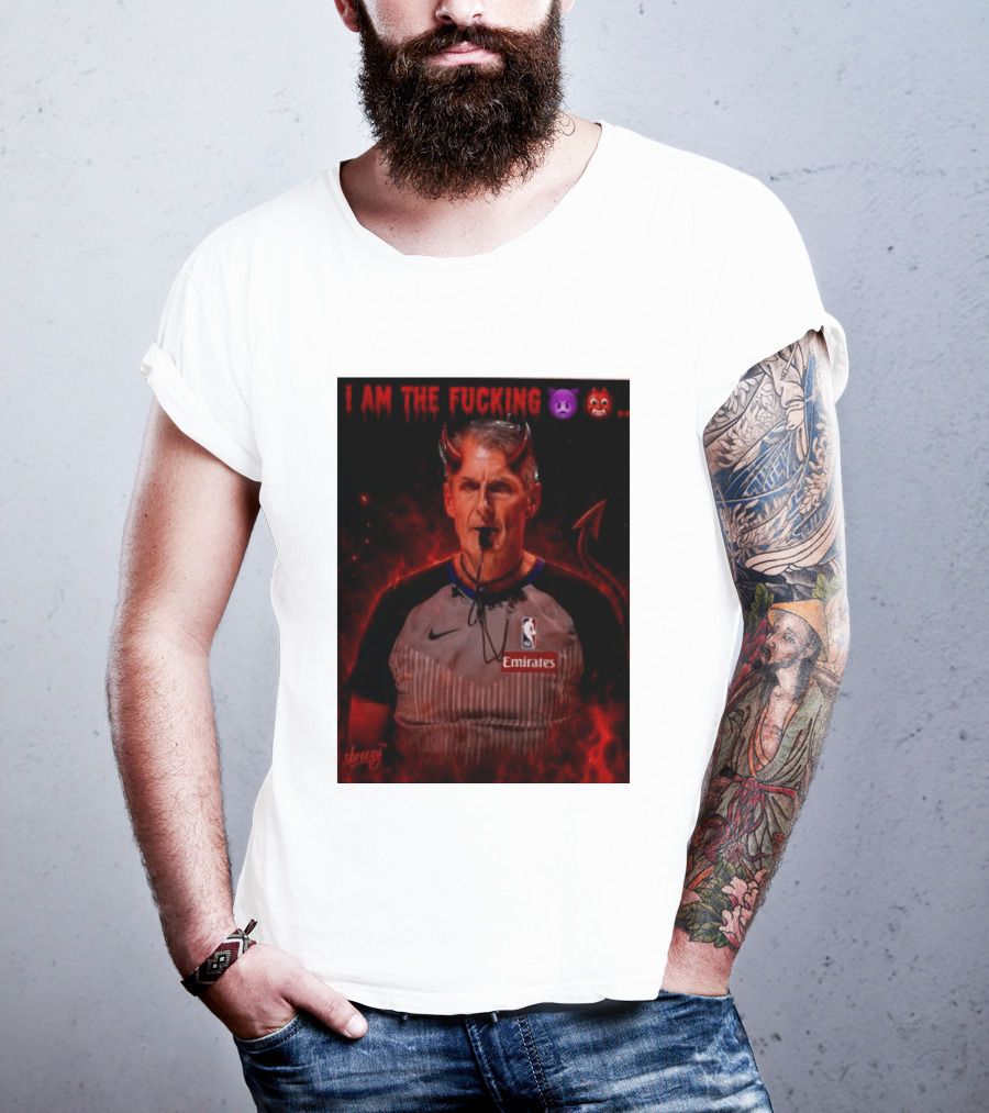 I Am The Fucking Emoji Devil Scott Foster NBA Referee Emirate T-Shirt