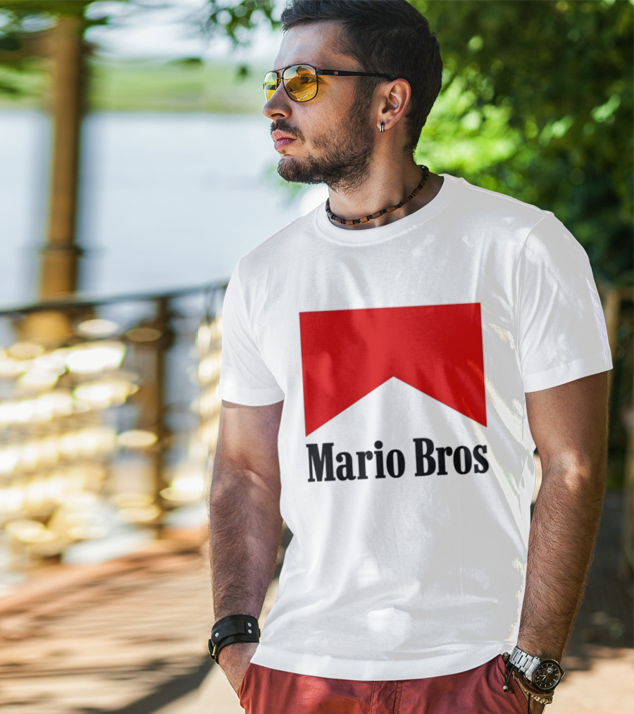 Mario Bros Red Banner T-Shirt