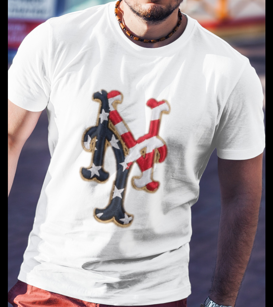 Mets American Flag Stars And Stripes Fourth Of July T-Shirt