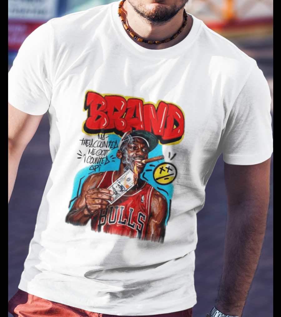 BRAND Michael Jordan Chicago Bulls NBA They Counted Me Out I Counted Spit T-Shirt
