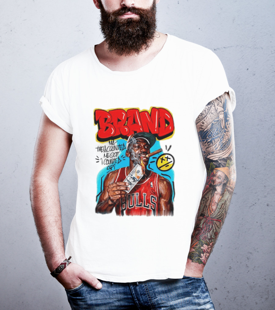 BRAND Michael Jordan Chicago Bulls NBA They Counted Me Out I Counted Spit T-Shirt