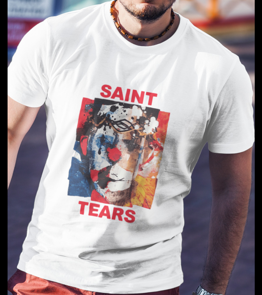 Miles McBride Saint Tears Colorful Artistic Face T-Shirt