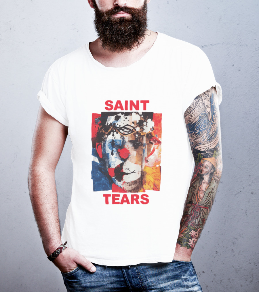 Miles McBride Saint Tears Colorful Artistic Face T-Shirt
