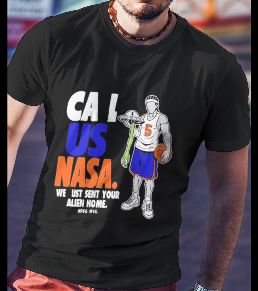 CA I US NASA We Just Sent Your Alien Home Basketball Player T-Shirt
