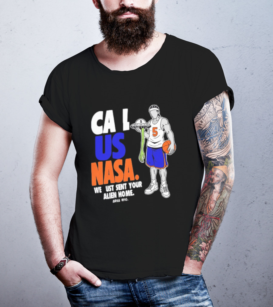 CA I US NASA We Just Sent Your Alien Home Basketball Player T-Shirt