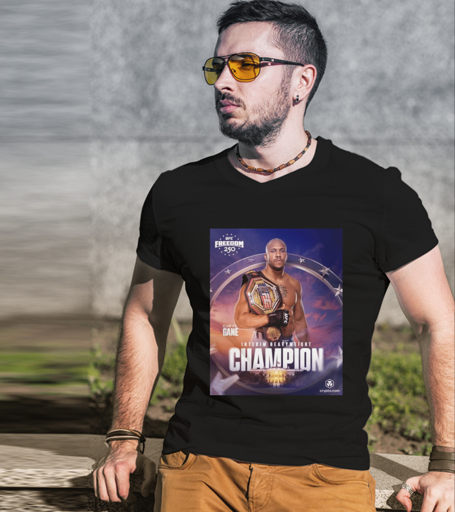 UFC Freedom 250 Ciryl Gane Interim Heavyweight Champion Crypto.com T-Shirt
