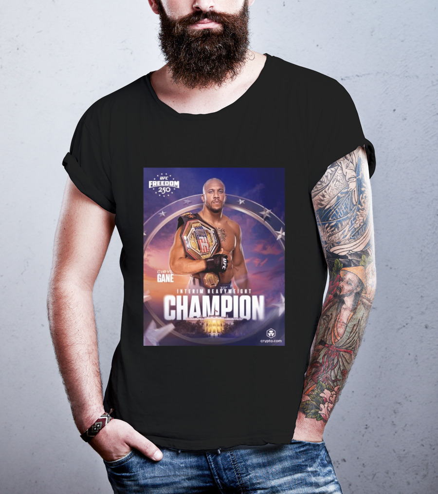 UFC Freedom 250 Ciryl Gane Interim Heavyweight Champion Crypto.com T-Shirt