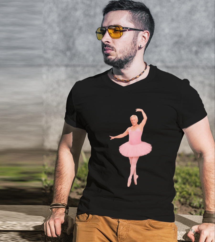 Geddy Lee Wearing Pink Ballerina Alex Lifeson Costume Iconic Image T-Shirt
