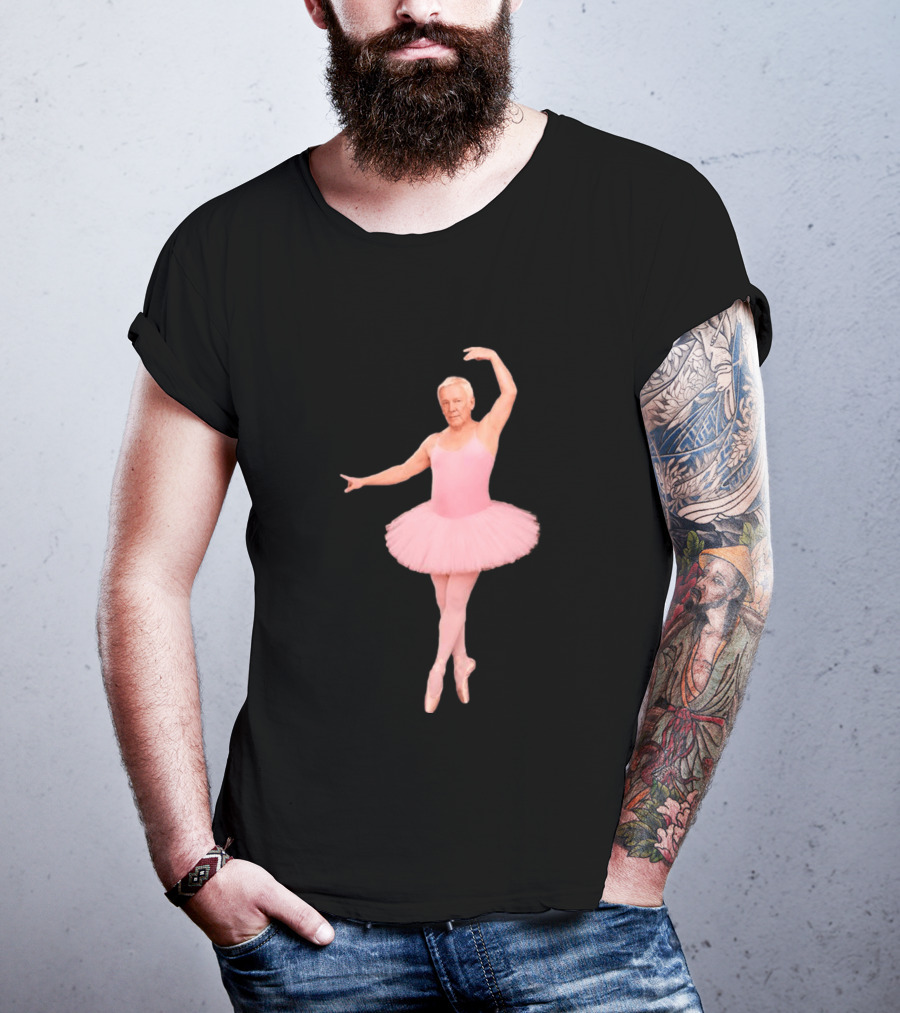 Geddy Lee Wearing Pink Ballerina Alex Lifeson Costume Iconic Image T-Shirt