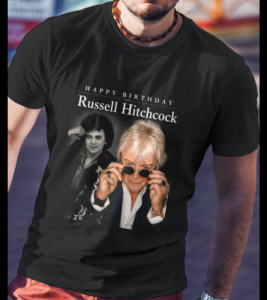 Happy Birthday Russell Hitchcock Iconic Music Celebration T-Shirt