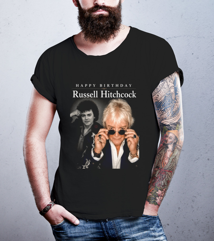 Happy Birthday Russell Hitchcock Iconic Music Celebration T-Shirt