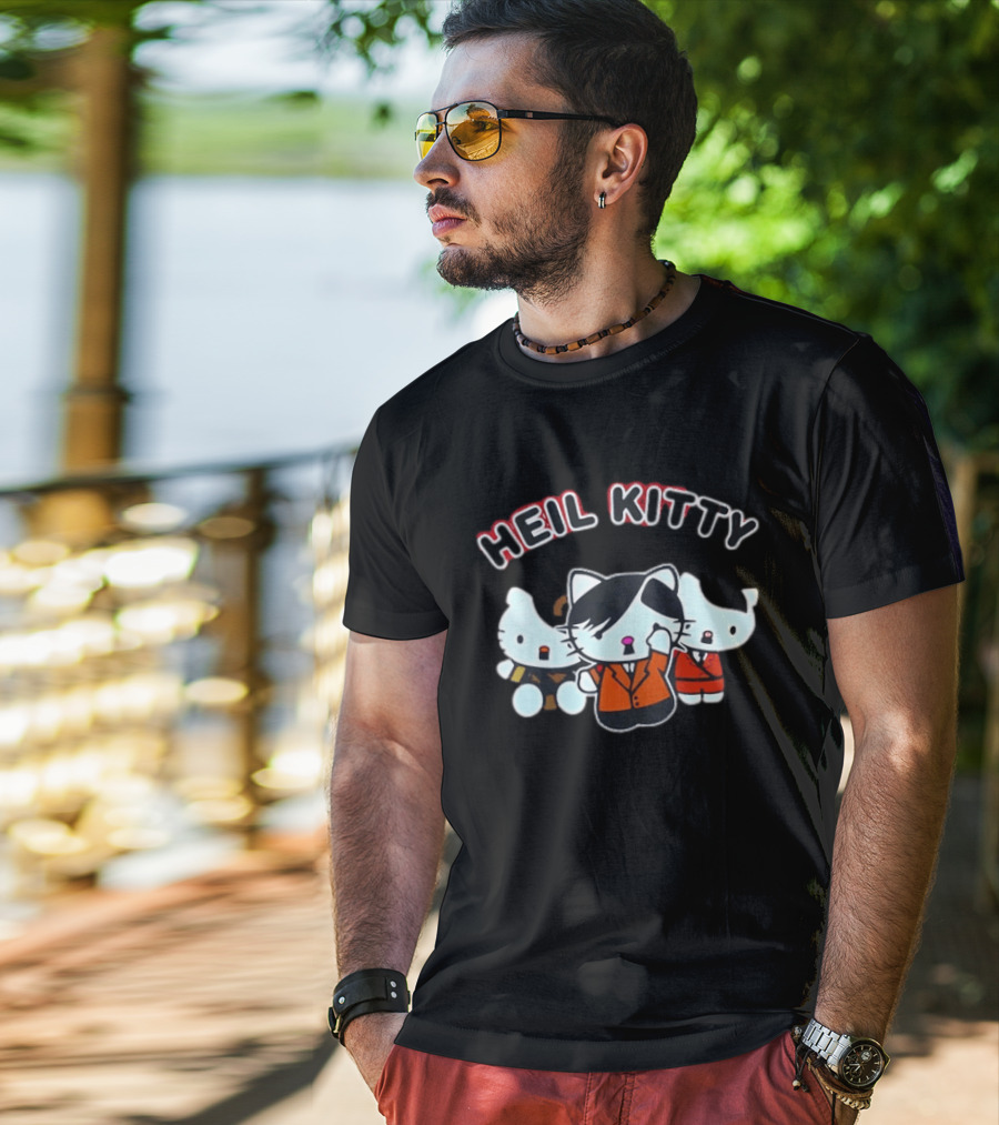 Heil Kitty Hitler Characters T-Shirt