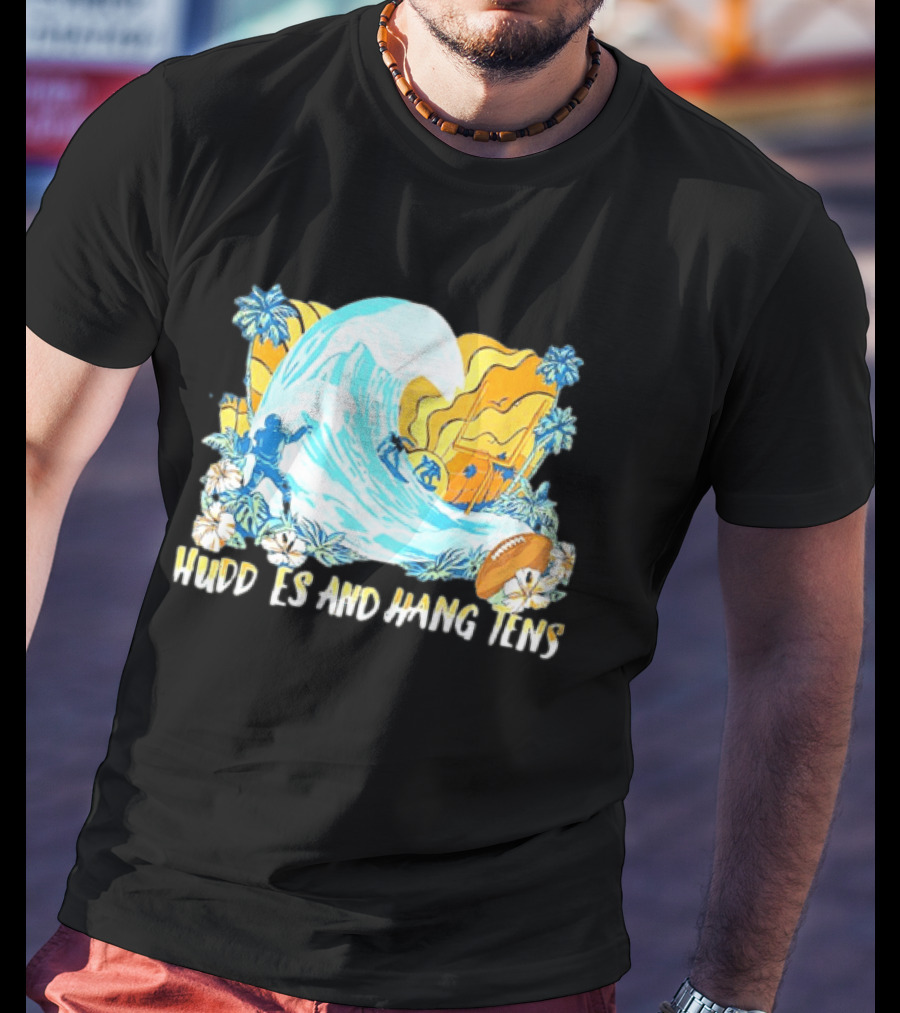 Miami Dolphins Tommy Bahama Huddle And Hang Tens Tropical Surf Football Experience T-Shirt