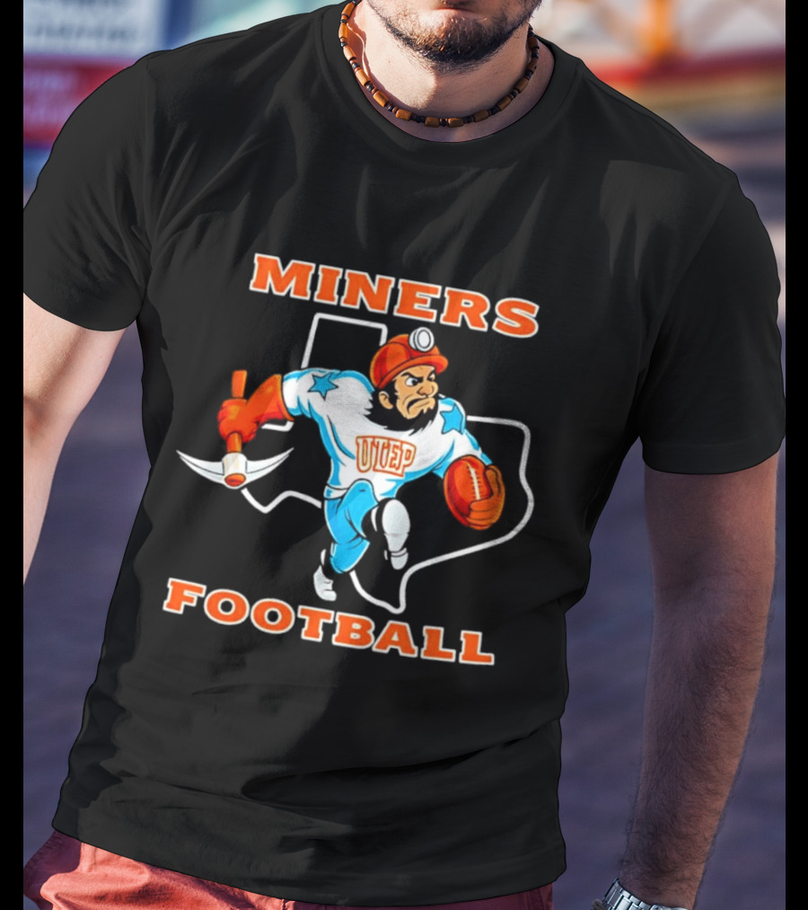 UTEP Miners Texas Football Mascot Cartoon T-Shirt